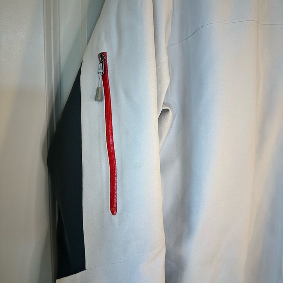 Patagonia Powder Bowl Insulated Lt Grey/Drk Grey Red Trim Gortex Jacket,Medium - Picture 6 of 11